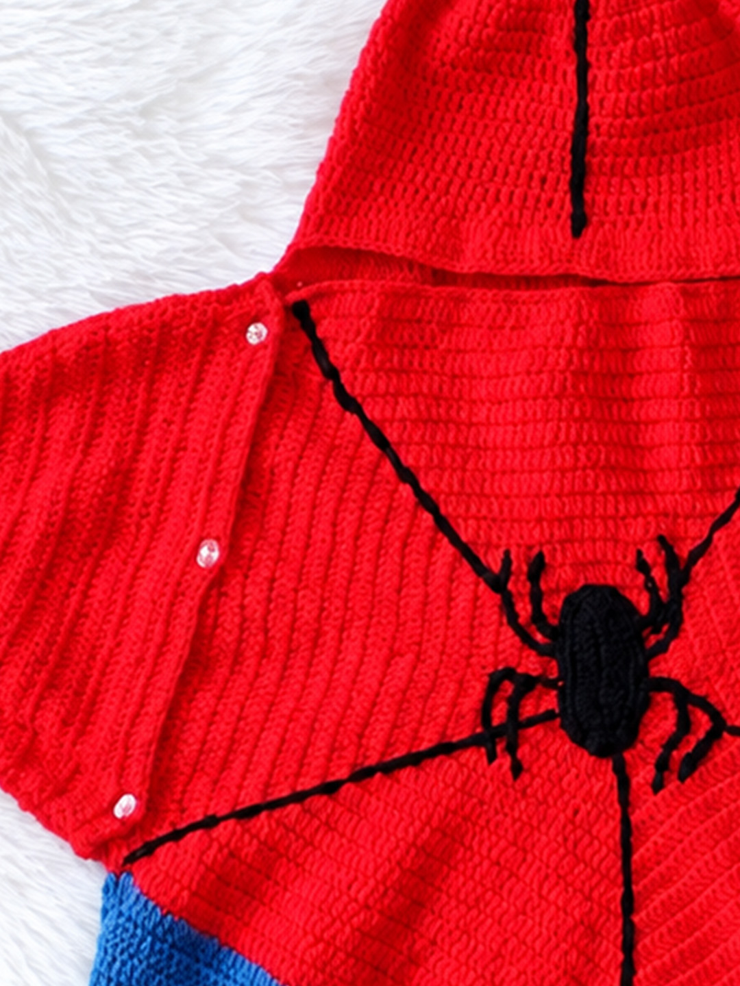 Woonie Newborn Star Shaped Spider-Man Photography Prop - Red