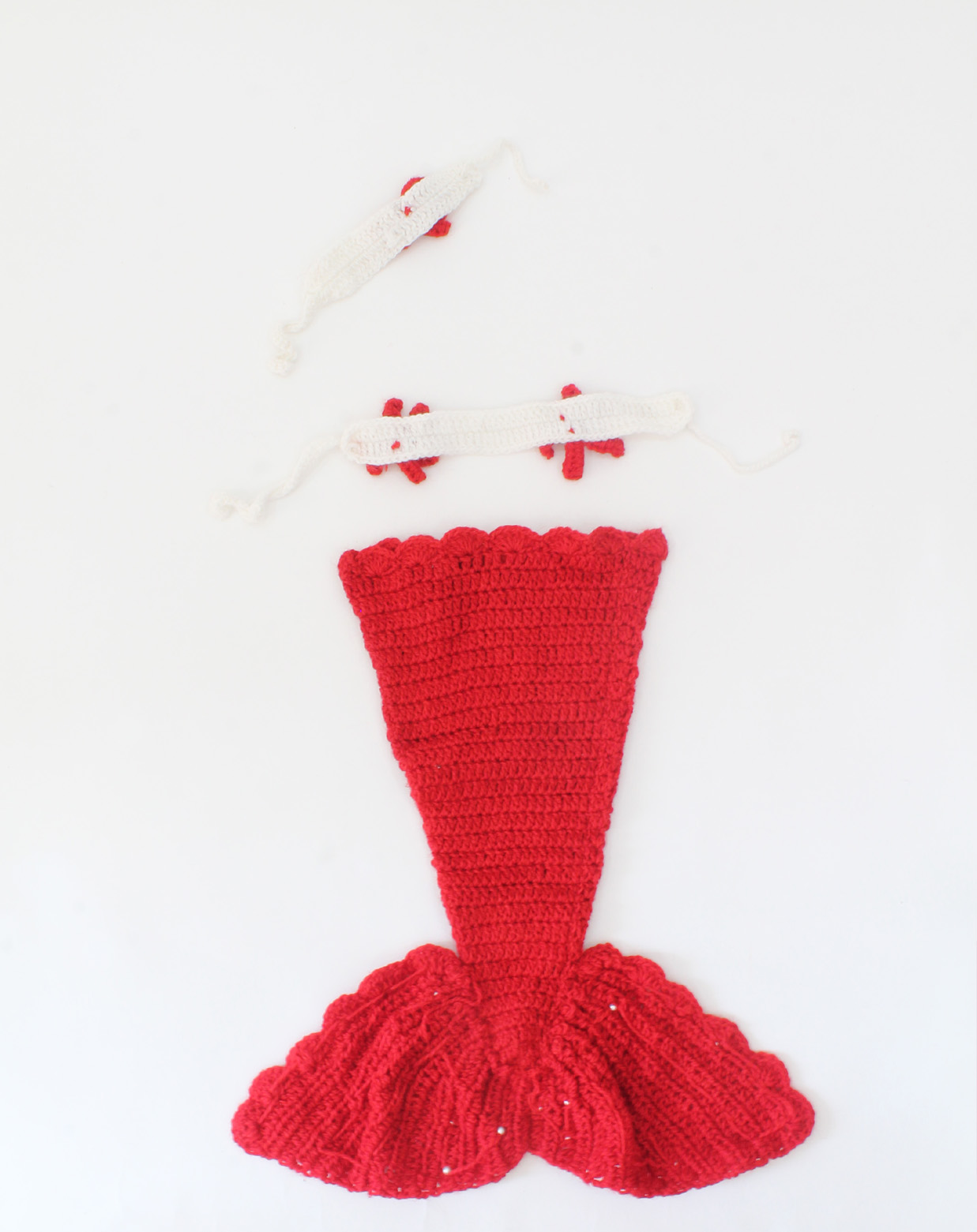 Woonie (Set of 2) Baby Designer Crochet Beautiful CostumeMermaid Pattern Photography Props