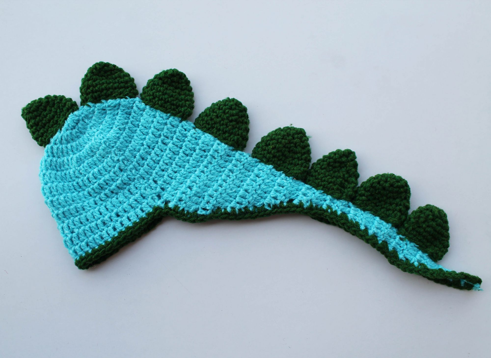 Woonie Handmade Dino Design Cap For Photo Prop - Blue