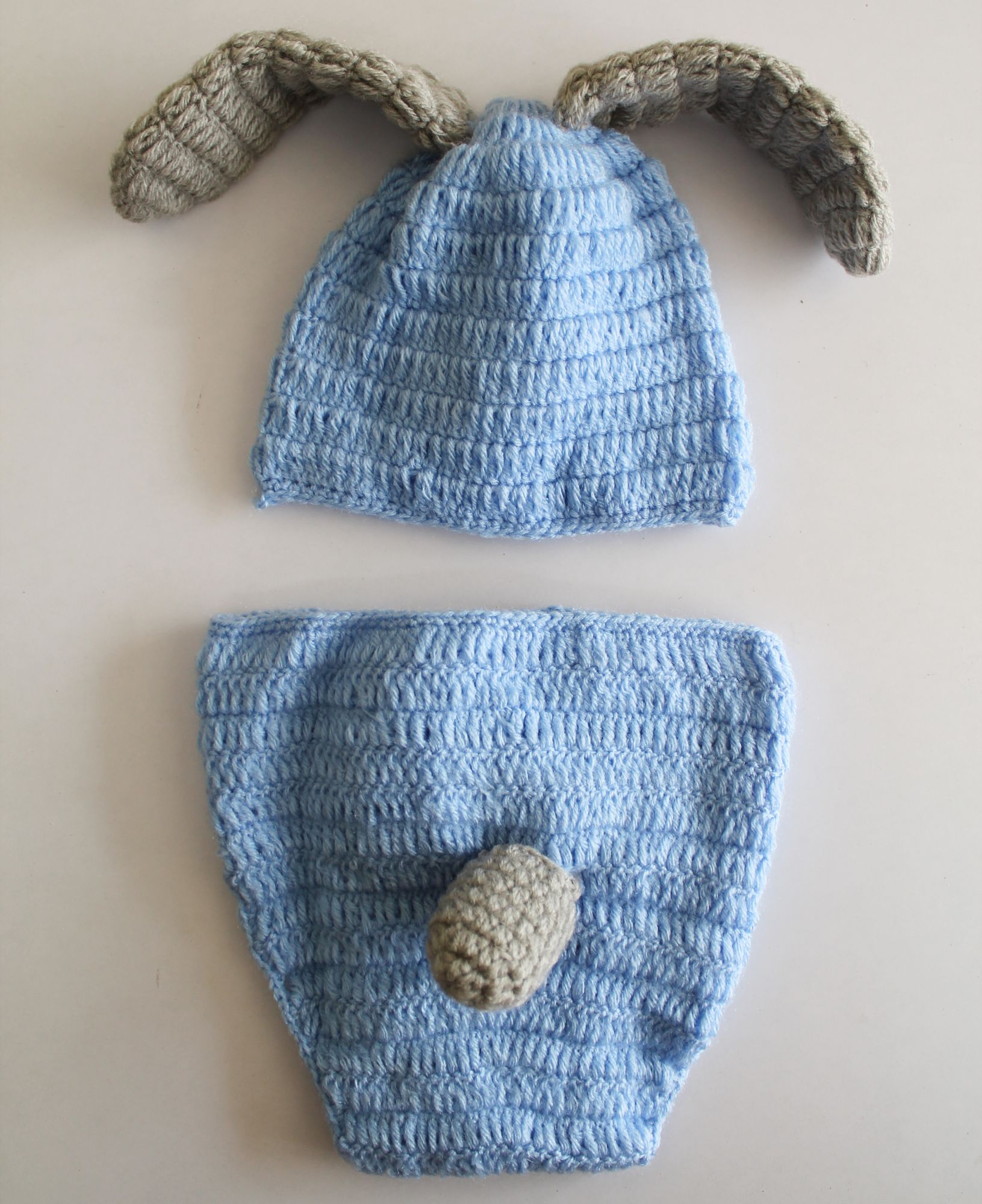 Woonie Dog Detailing Cap With Bloomer - Blue