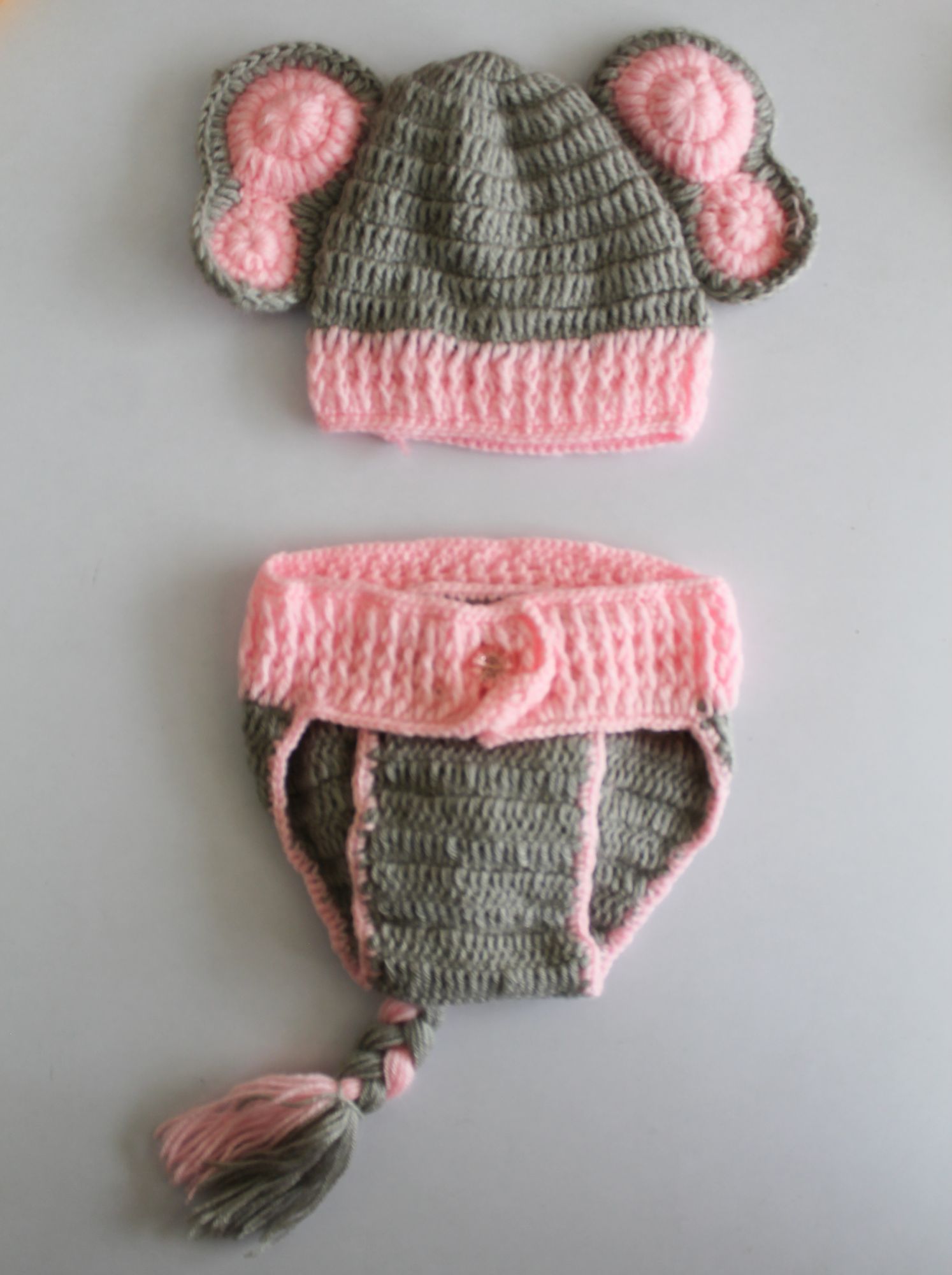 Woonie Color Block Cap With Bloomer - Grey