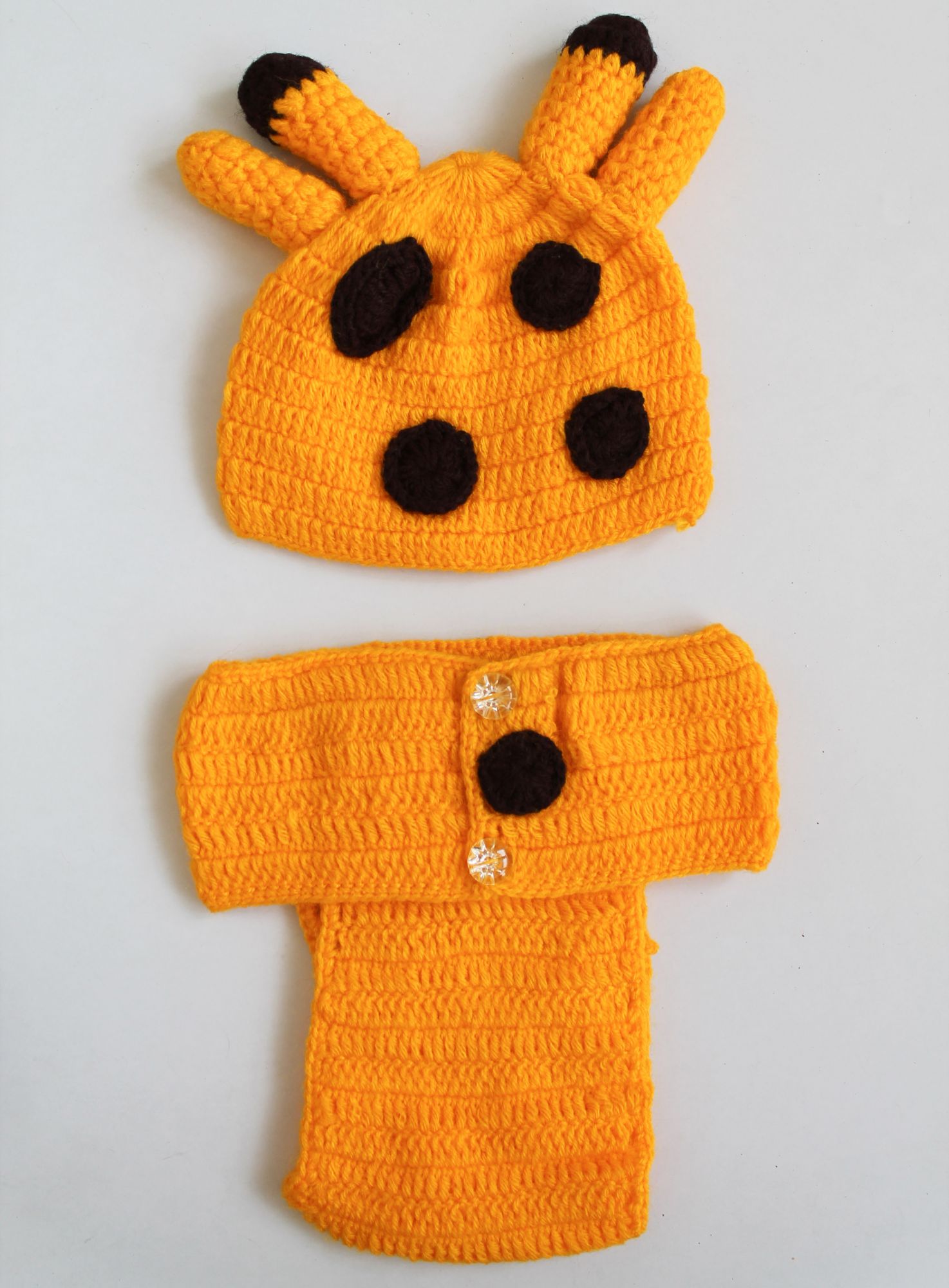 Woonie Animal Theme Cap With Bloomers - Orange