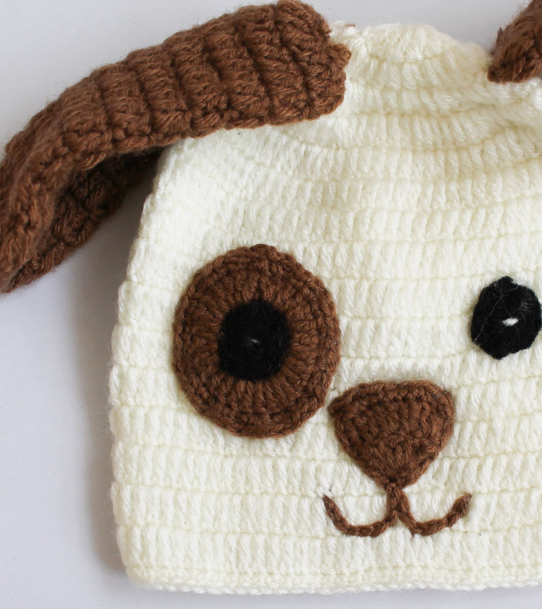 Woonie Puppy Theme Handmade Cap With Bloomers - Off White