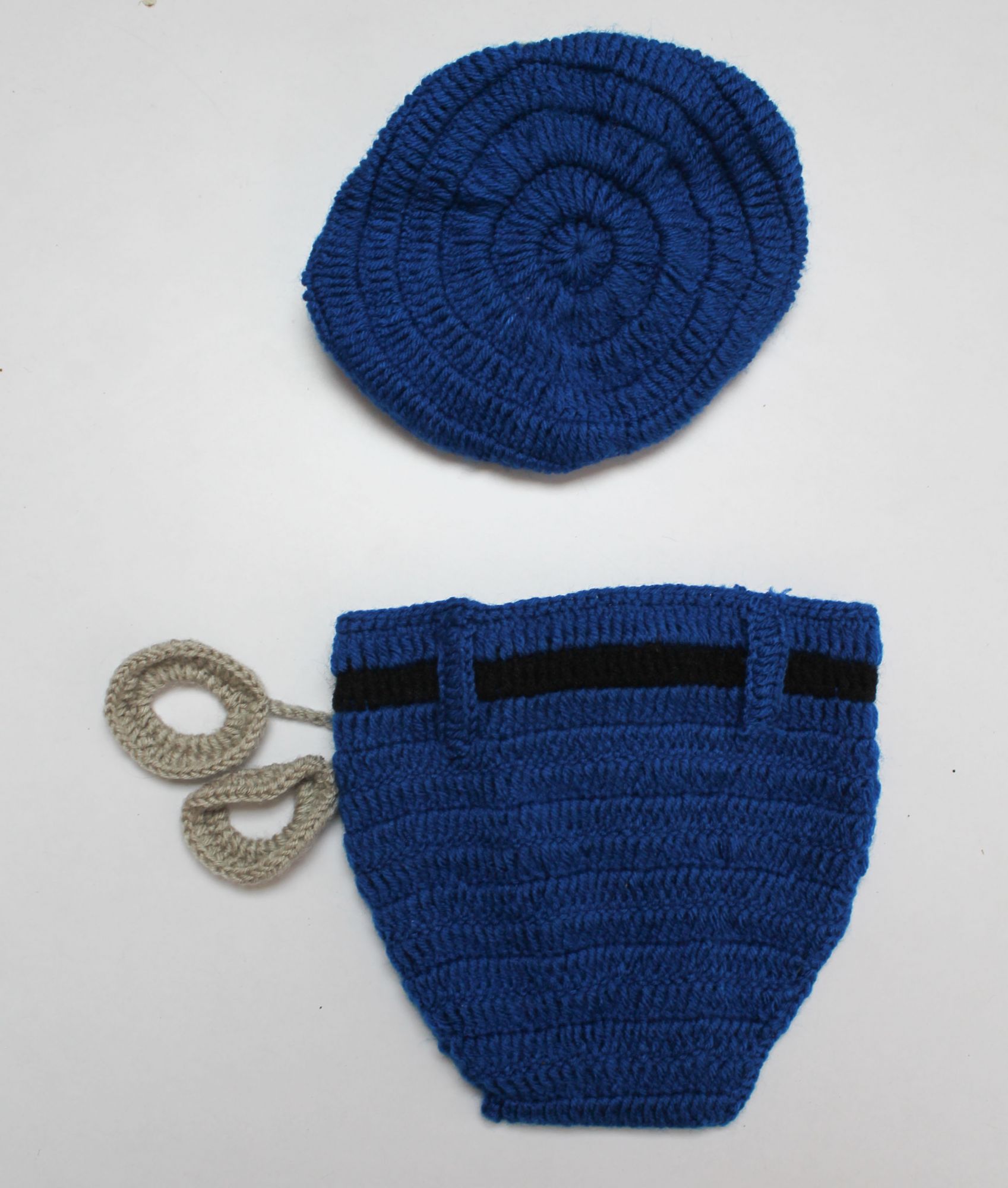 Police Theme Photoprop with Cap Bloomer & Handcuffs - Blue