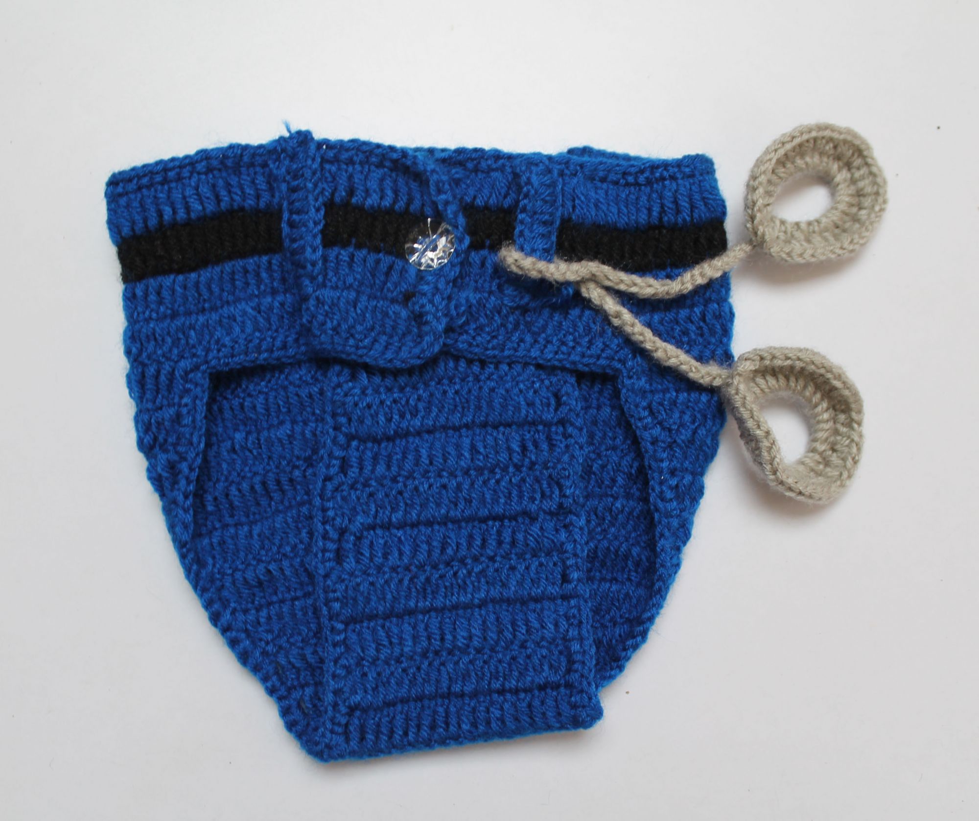 Police Theme Photoprop with Cap Bloomer & Handcuffs - Blue