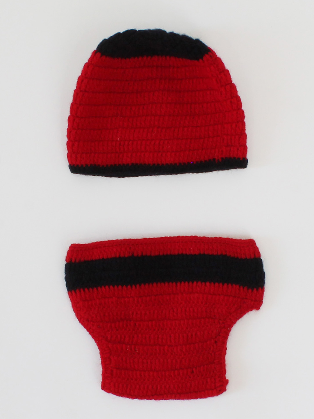 Woonie Infant Photography Bug Design Costume Set Of Cap & Bloomer - Red