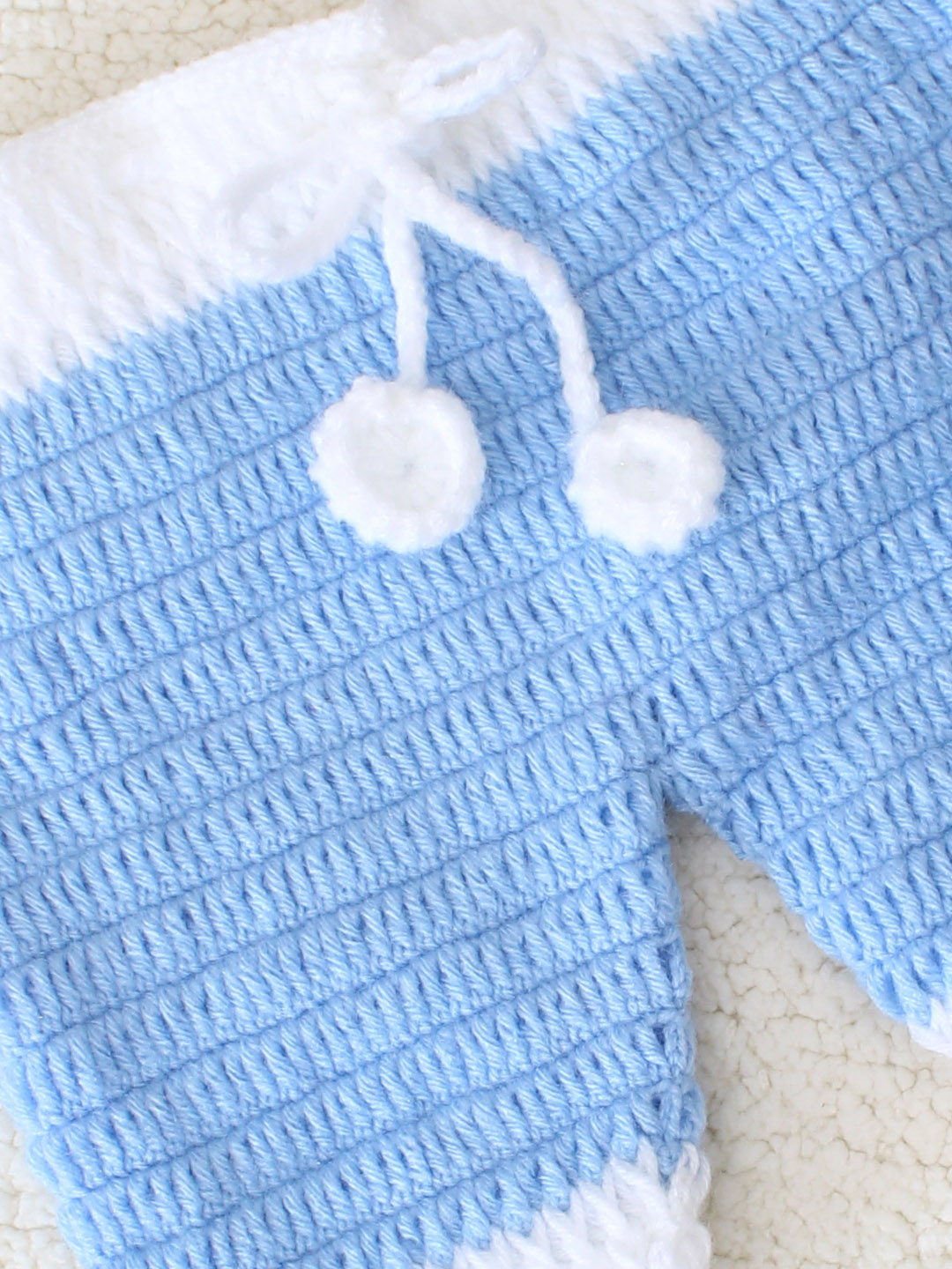 Newborn Photography Prop with Shoes - Blue