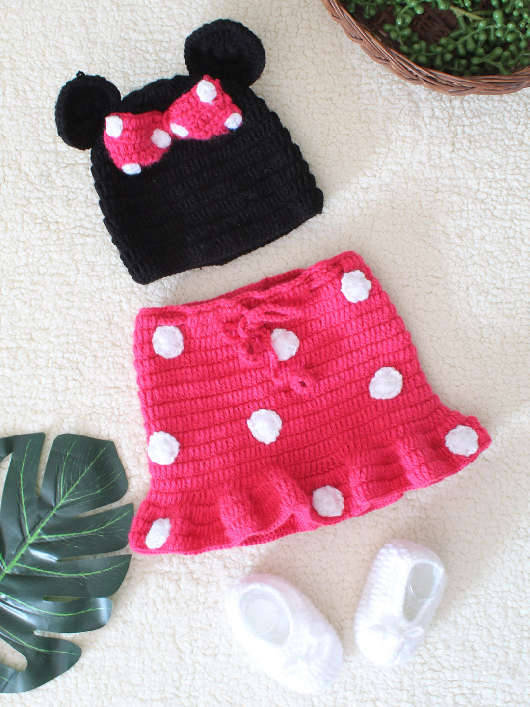 Polka Dot Infant Photo Shoot Props - Pink