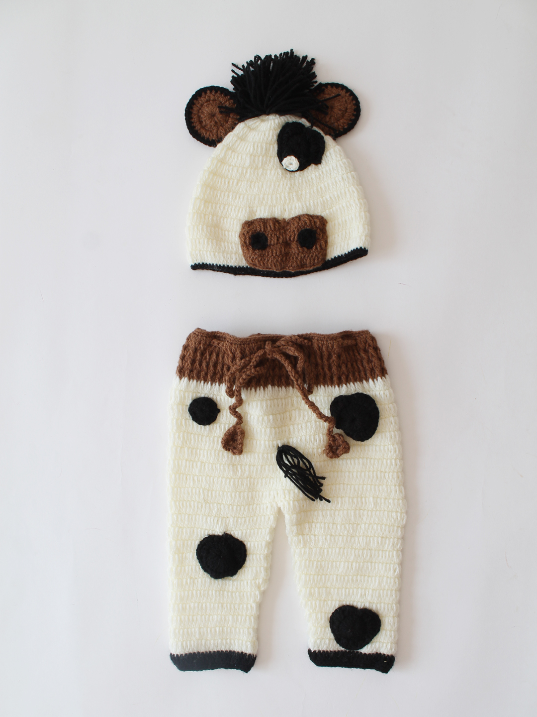 Cow Photography Prop for Infants - Cream