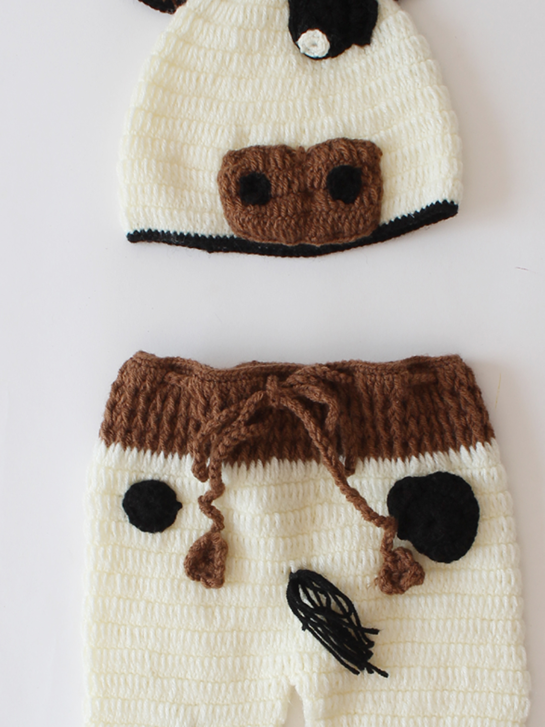 Cow Photography Prop for Infants - Cream