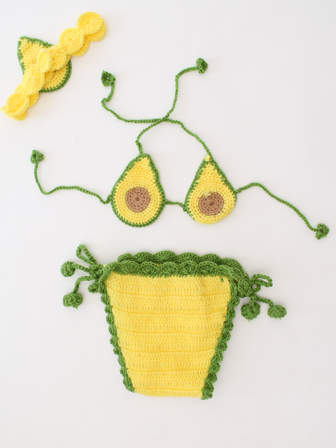 Bikini for Infants with Avocado Applique - Green