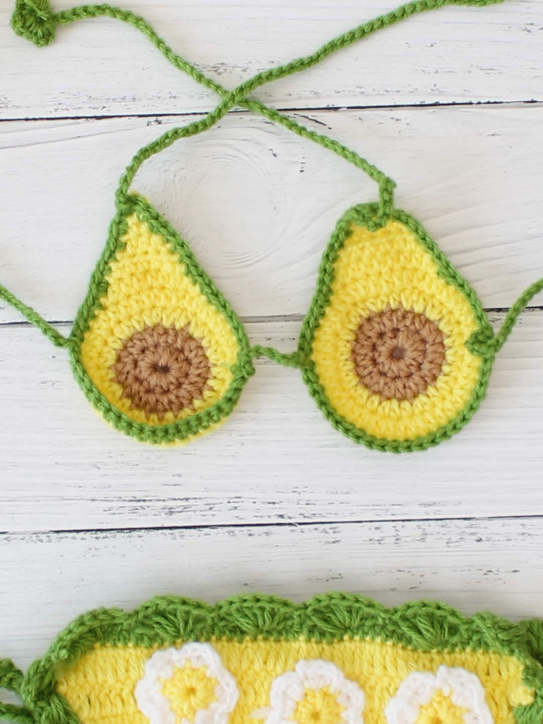 Bikini for Infants with Avocado Applique - Green