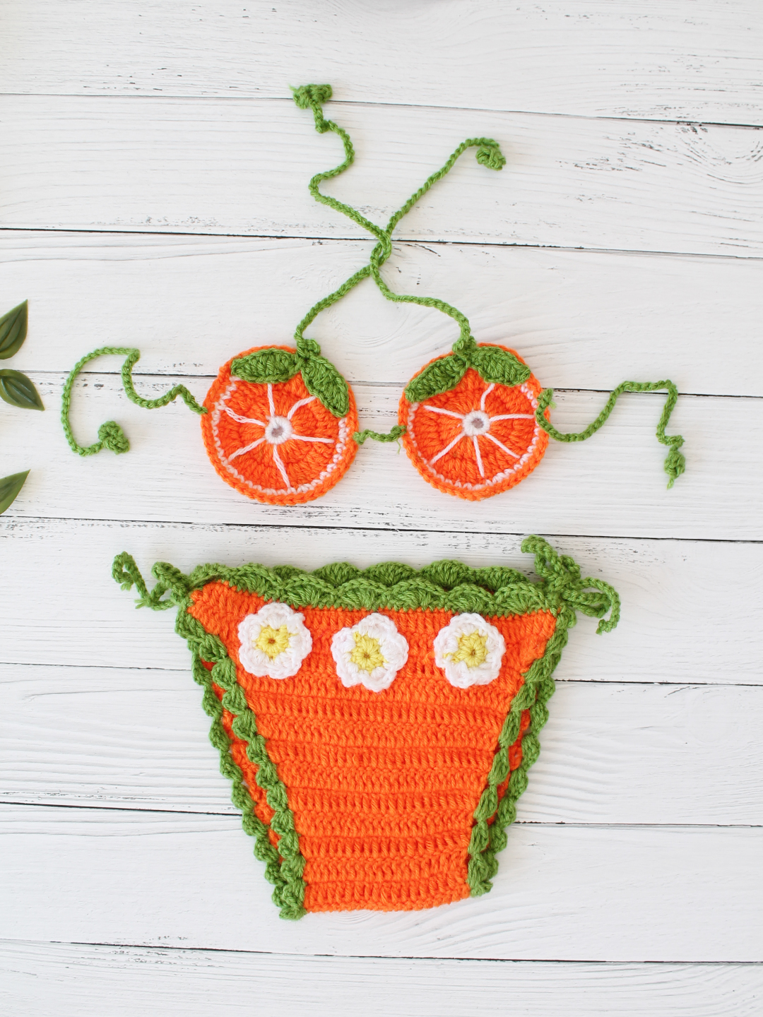 Orange Design Infant Photo Shoot Props - Orange