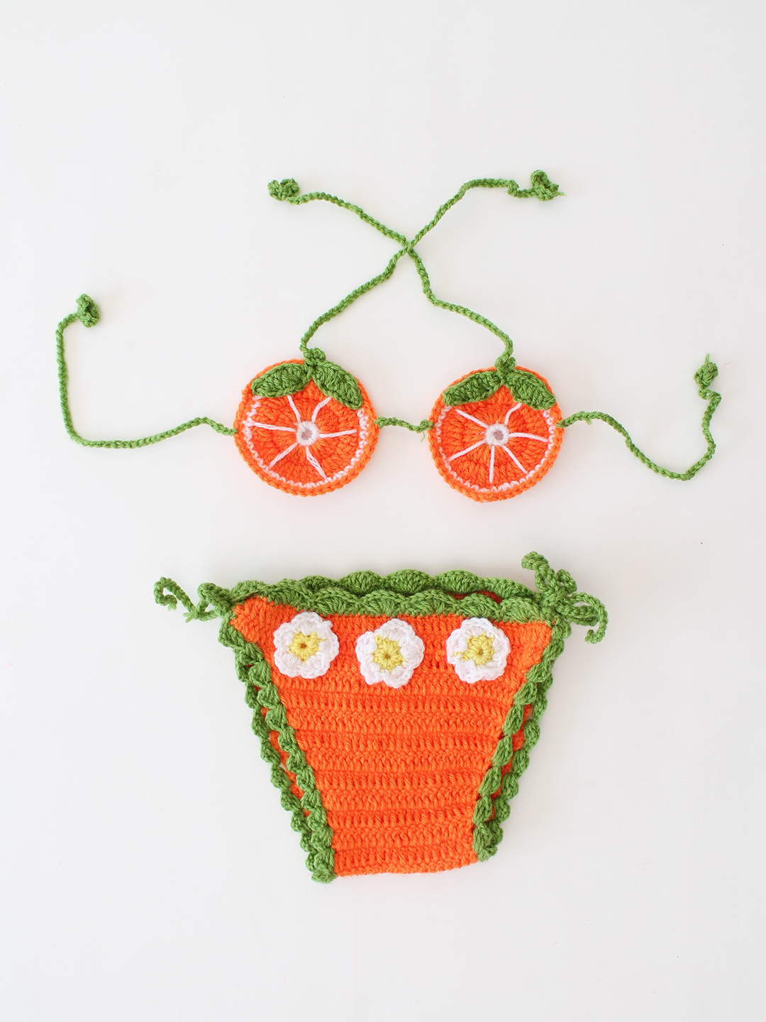 Orange Design Infant Photo Shoot Props - Orange