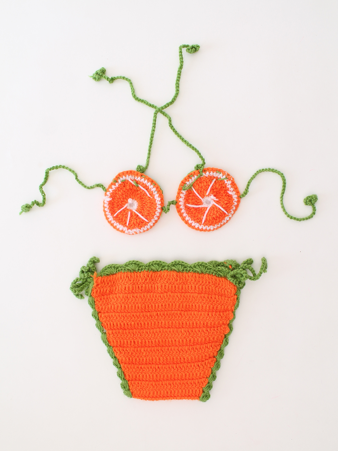 Orange Design Infant Photo Shoot Props - Orange