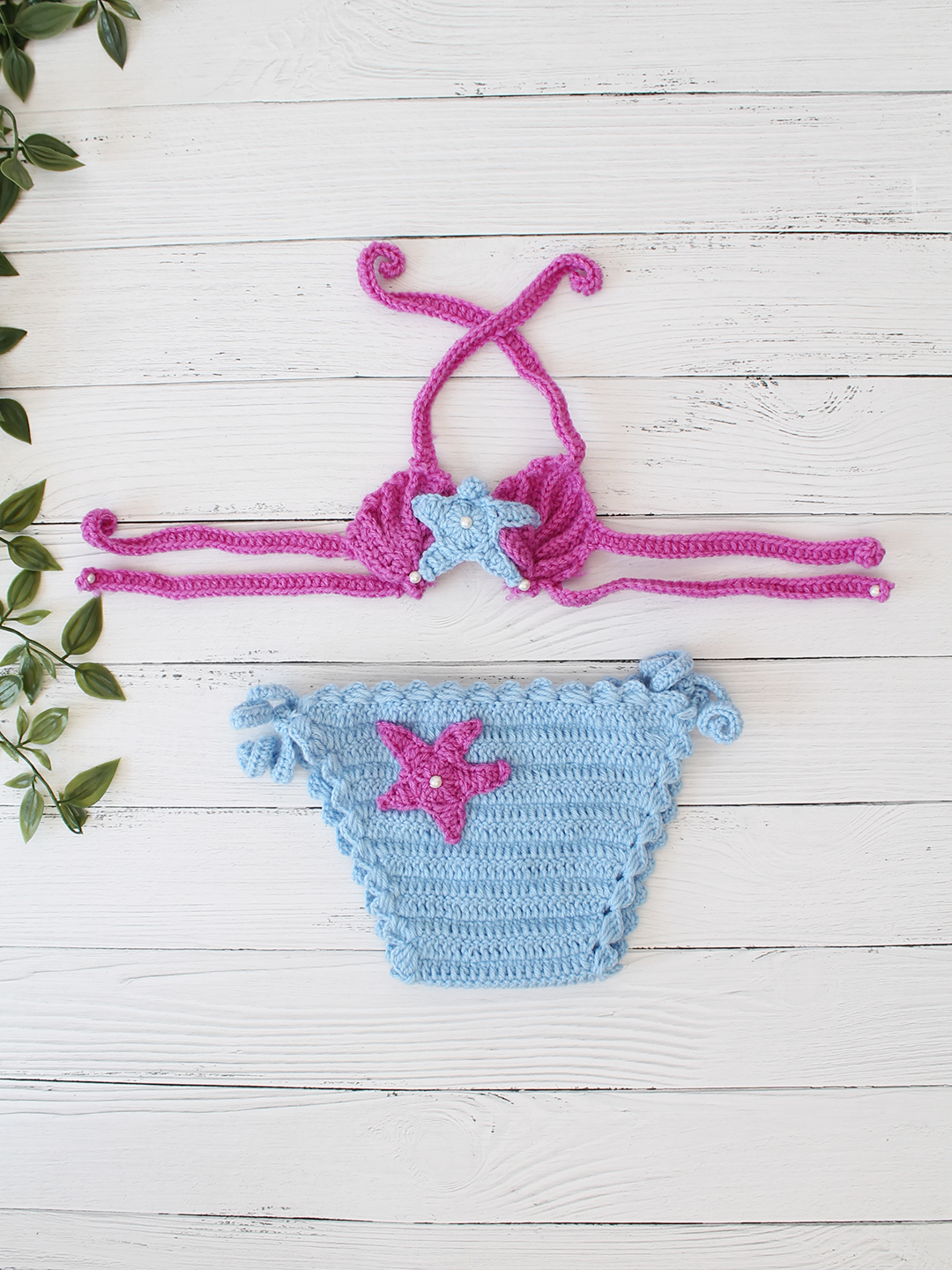 Starfish Applique Props for Infant Photography - Blue