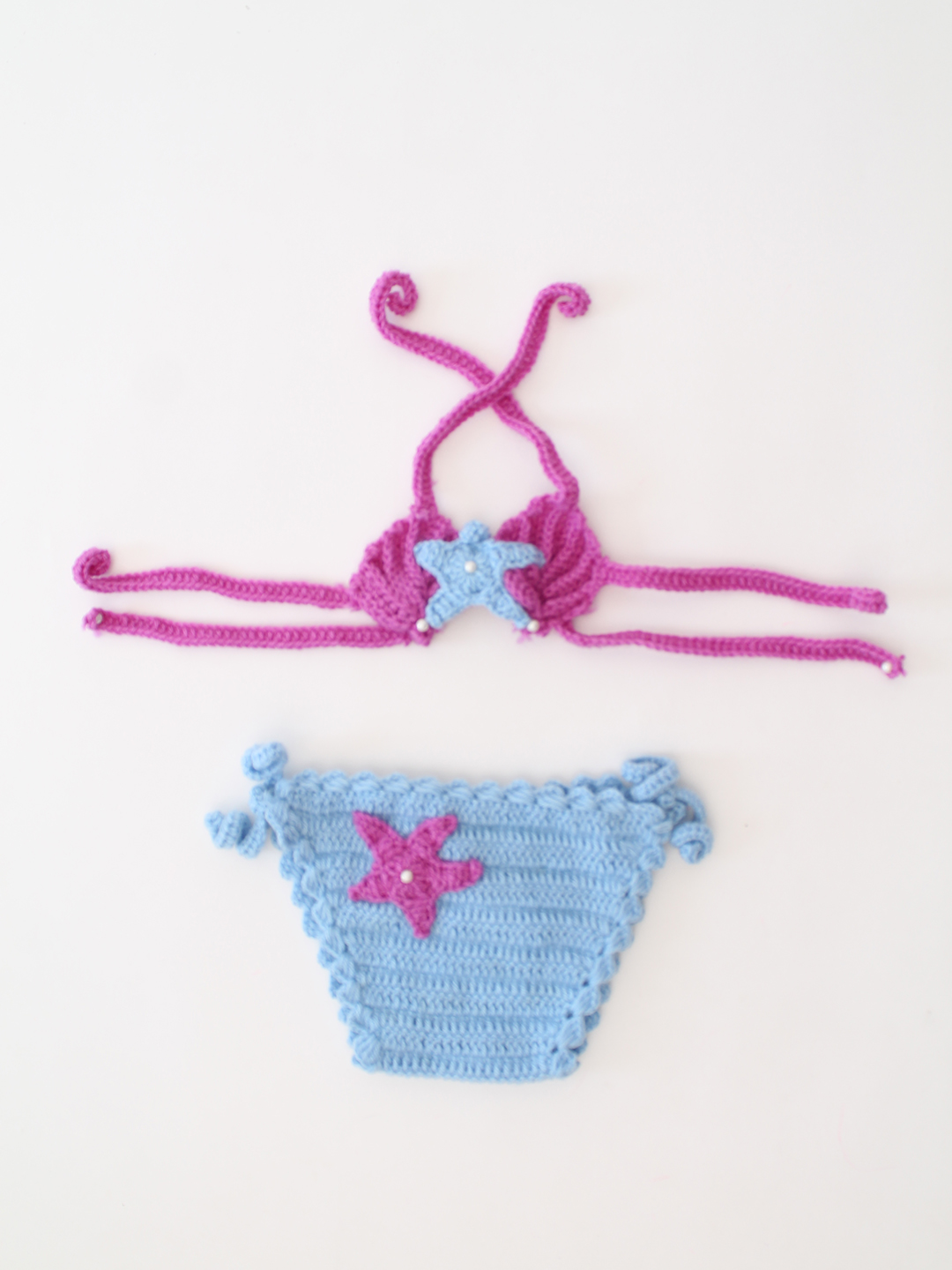Starfish Applique Props for Infant Photography - Blue