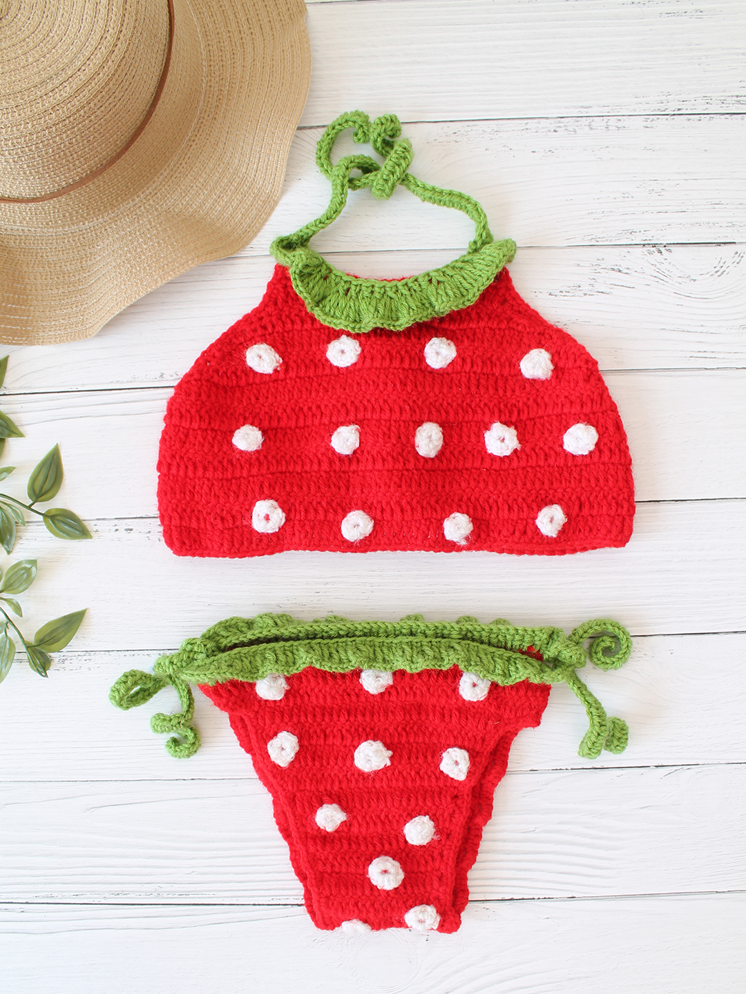 Strawberry Shape Newborn Photography Prop - Red