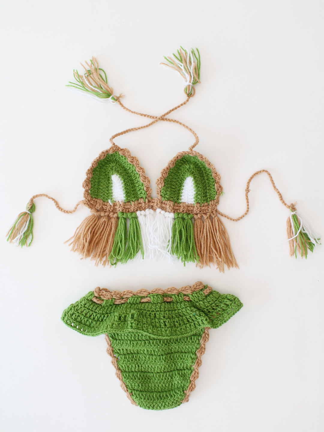 Hawaiian Photography Props for Infants - Green