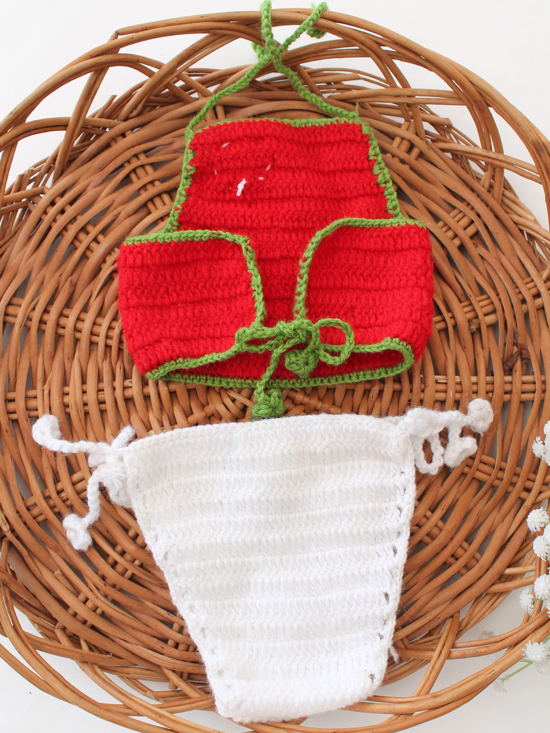 Cherries Bikini Style Photography Prop for Newborn - Red