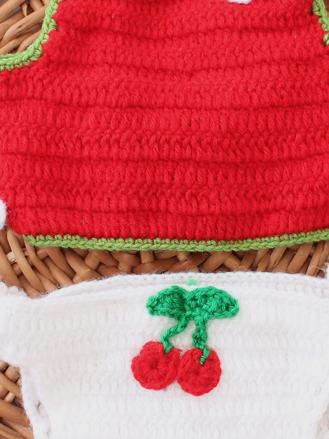 Cherries Bikini Style Photography Prop for Newborn - Red