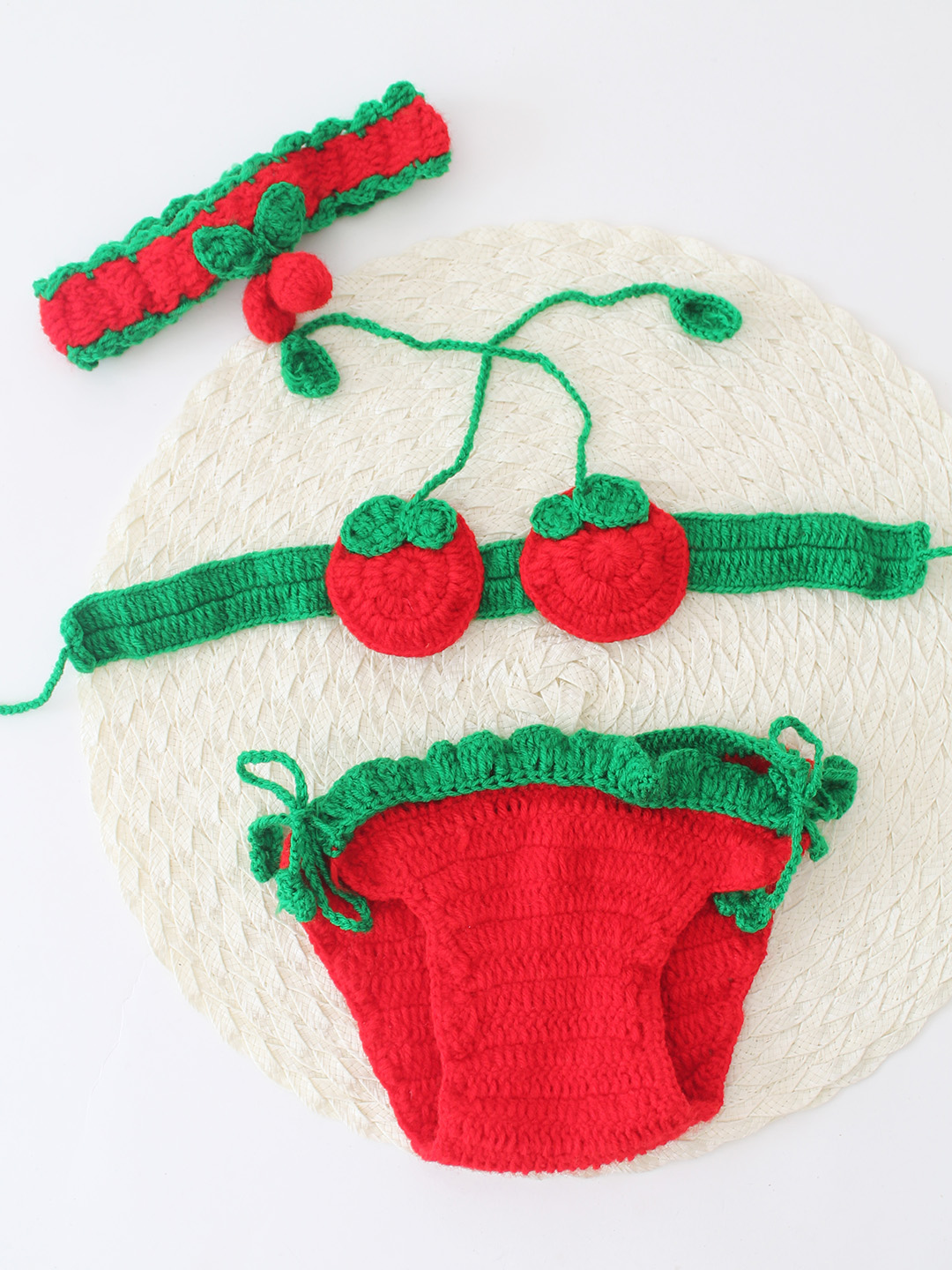Tomato Design 3 piece Baby Costume - Red