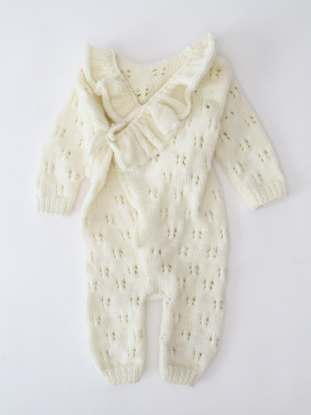 Frilled Jumpsuit - Cream