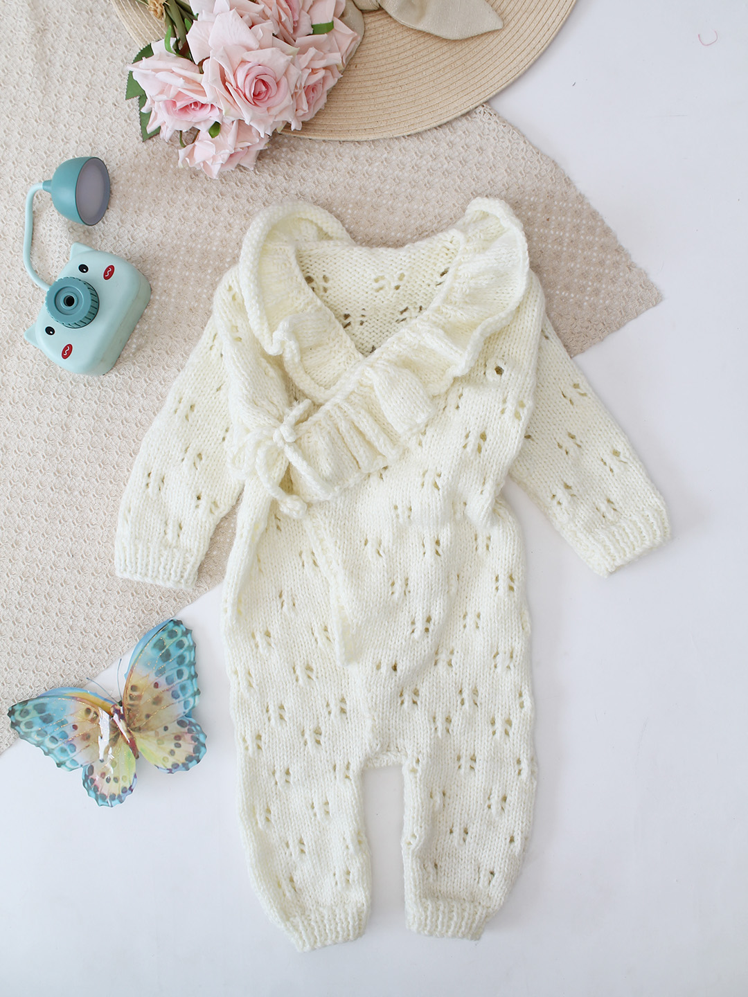 Frilled Jumpsuit - Cream