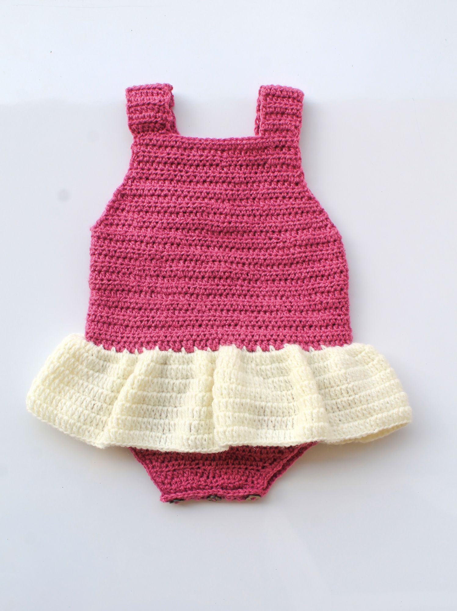 Woonie Handmade Purple Frill Romper for Infants