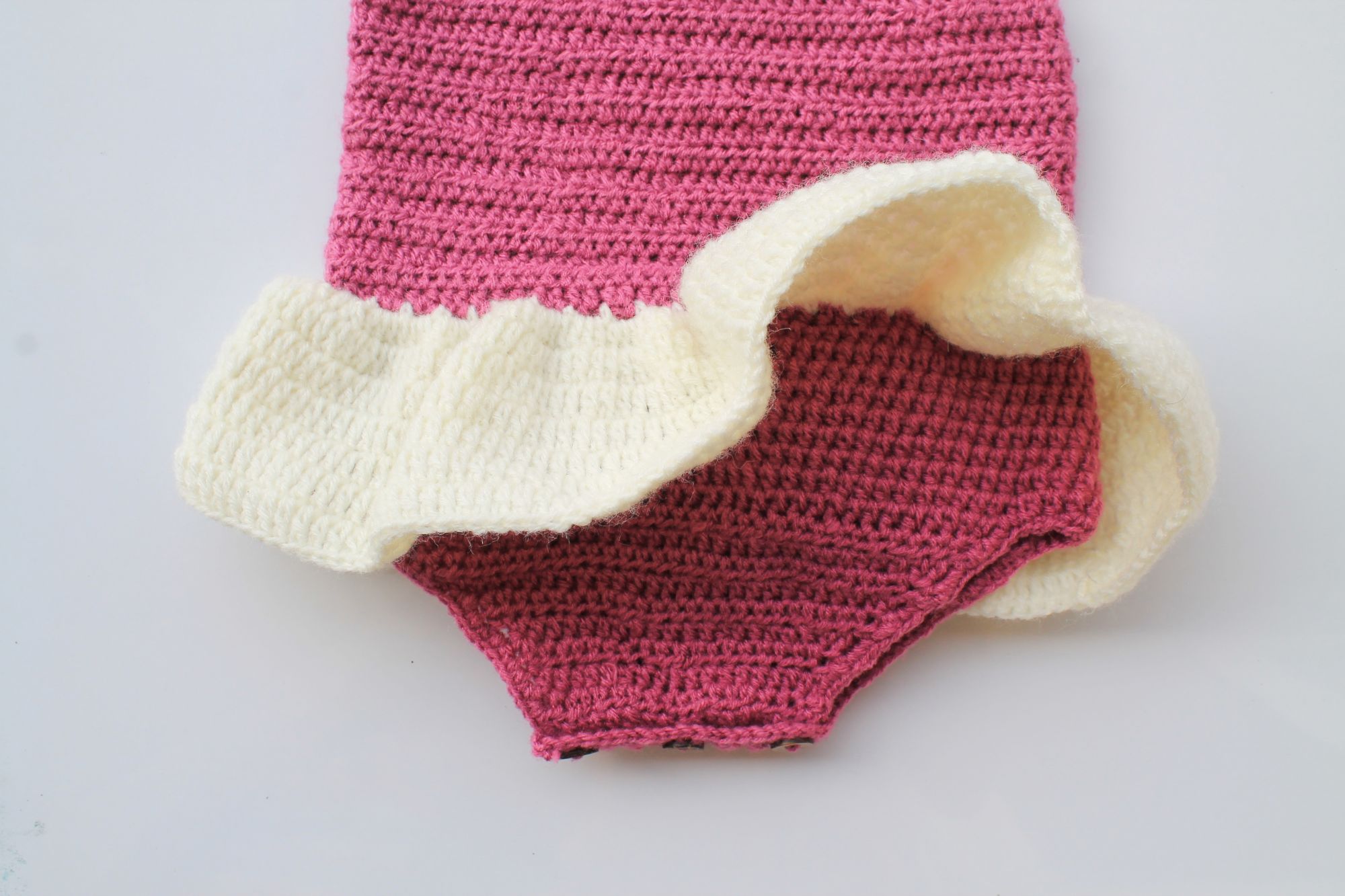 Woonie Handmade Purple Frill Romper for Infants