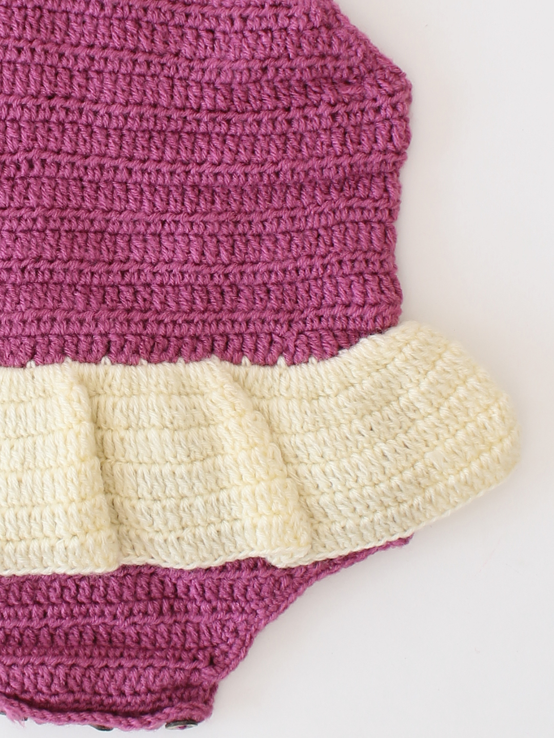 Woonie Crochet Frill Romper - Purple