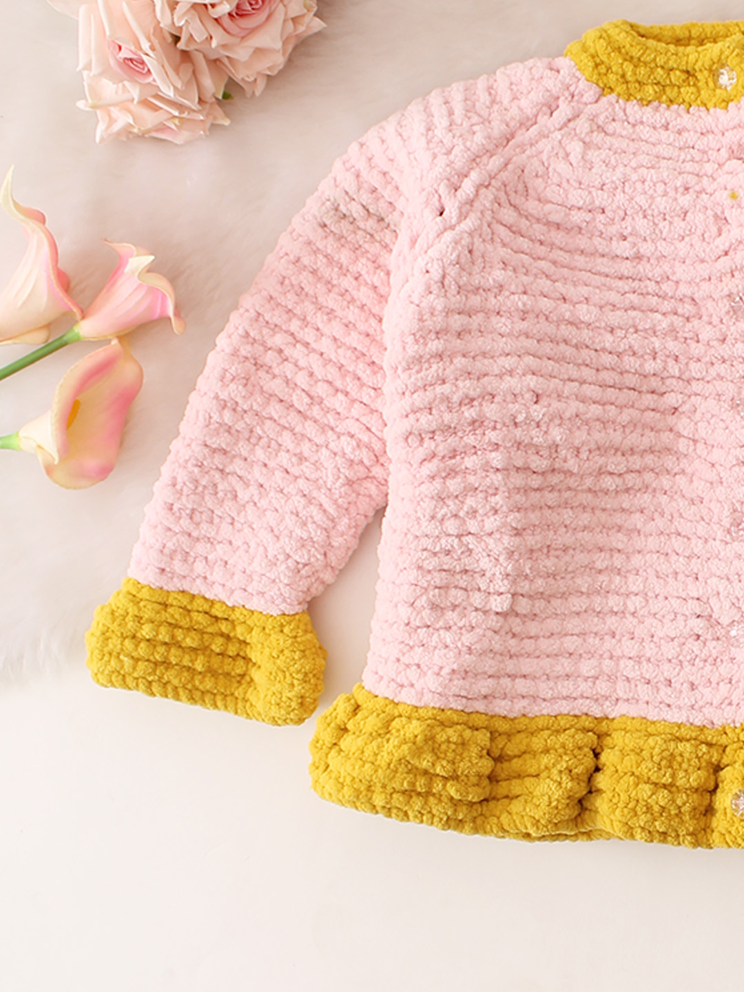 Super Soft Color Block Sweater - Pink