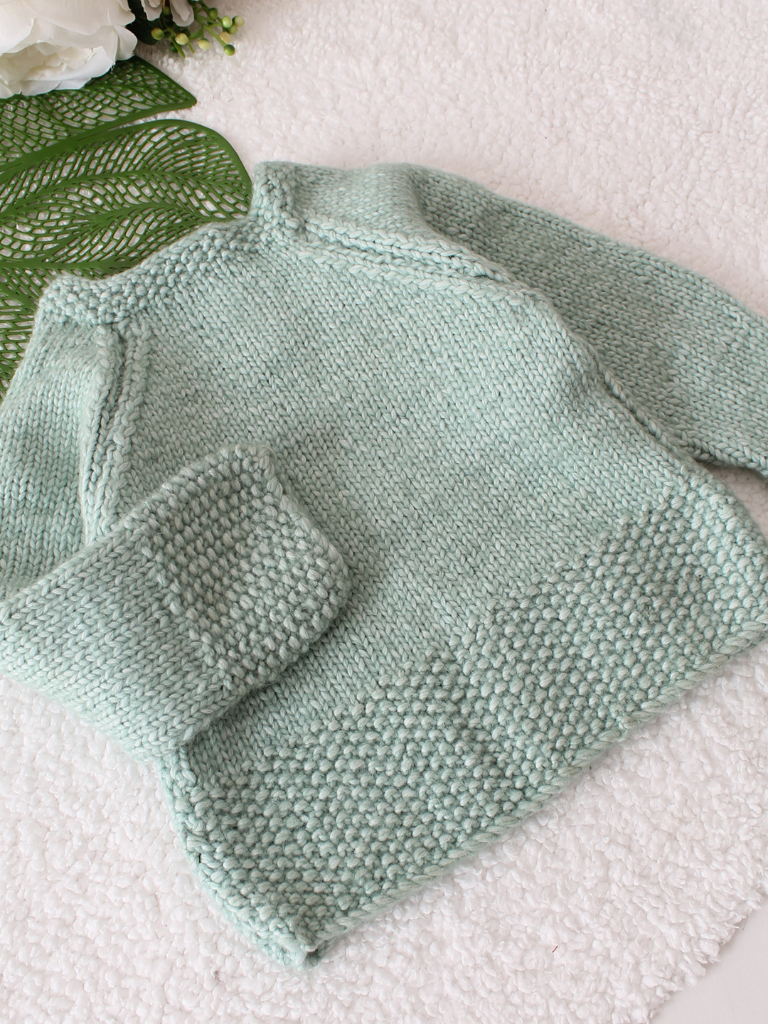 Raglan Sleeve Sweater - Pista Green