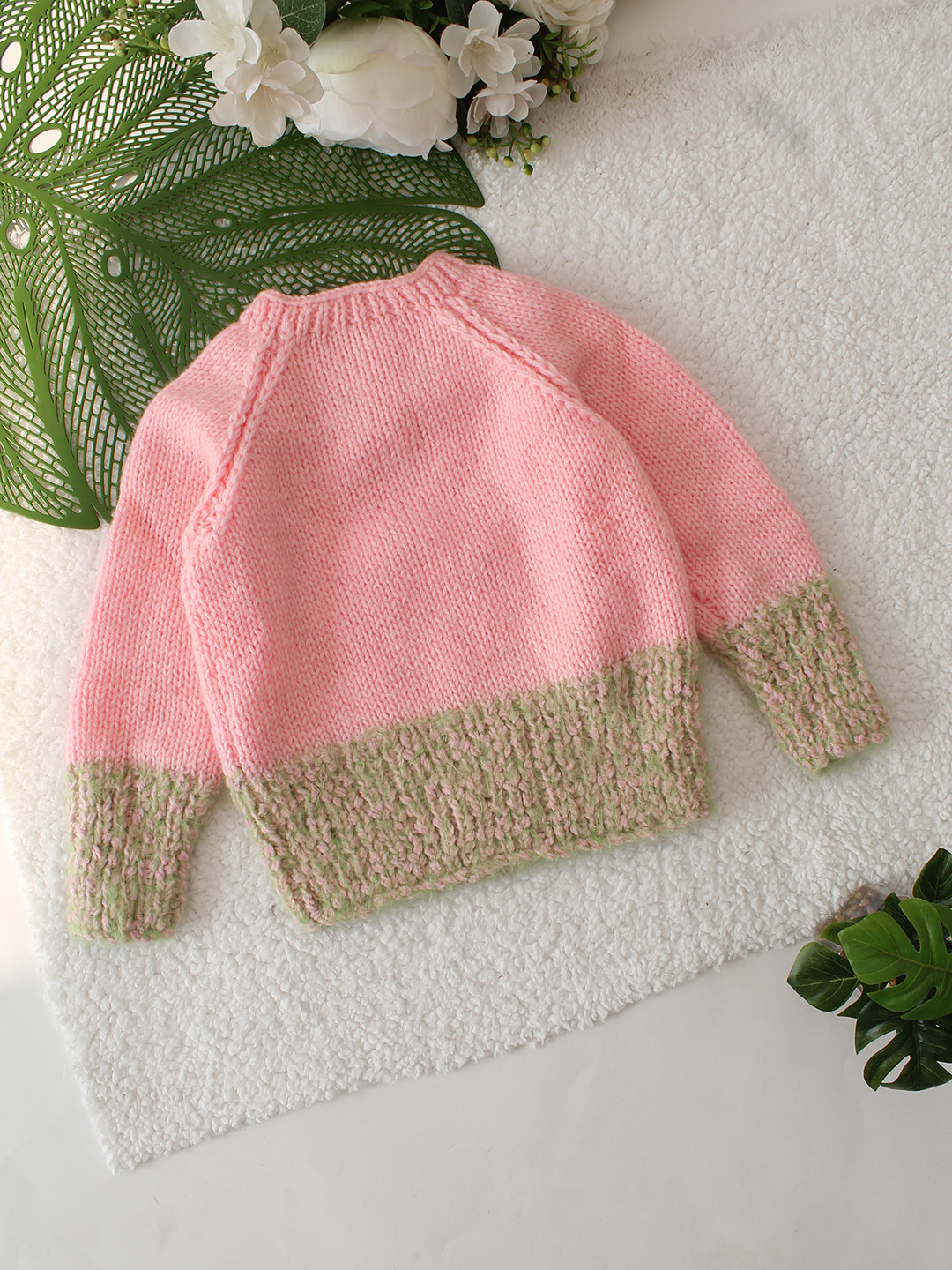 Furry Hem Sweater - Pink