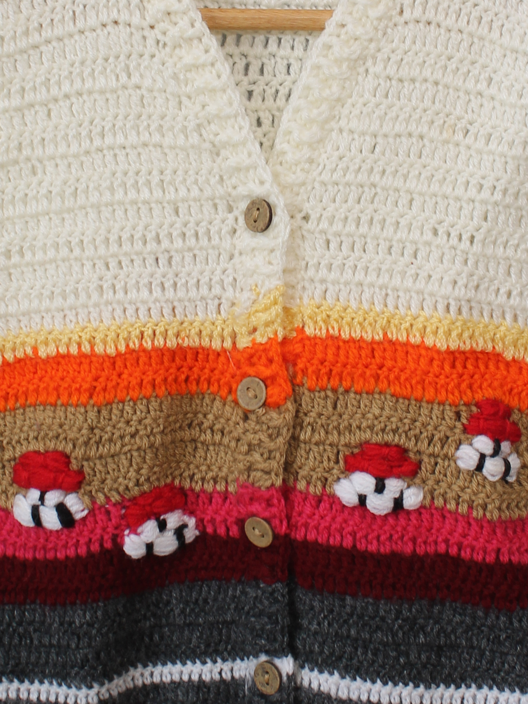 Landscape Designed  Cardigan - Butter Cream
