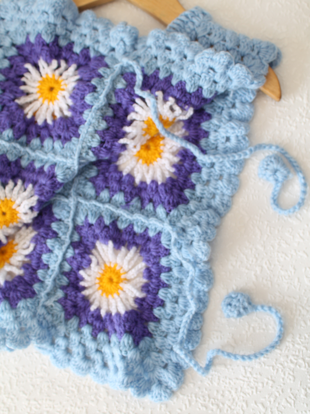 Daisy Side Tie- Knot Sweater - Blue