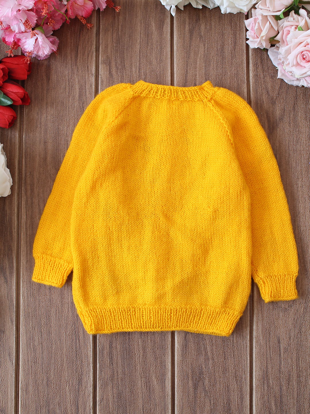 Butterfly Embroidered Sweater Set - Yellow