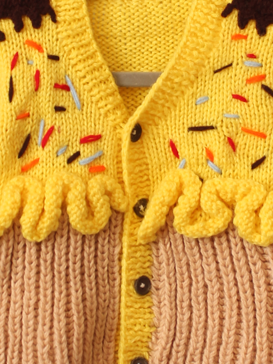 Handnitted Cupcake Sweater - Yellow