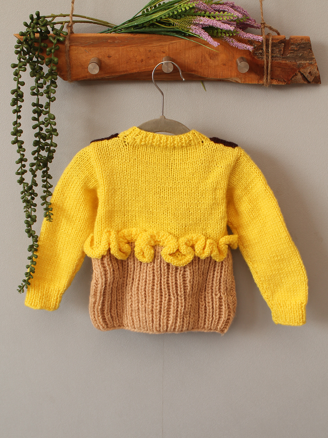 Handnitted Cupcake Sweater - Yellow