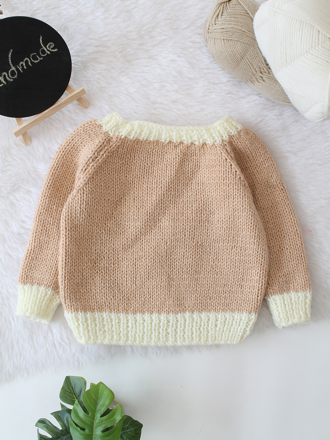 Snowflake Pullover Sweater - Beige