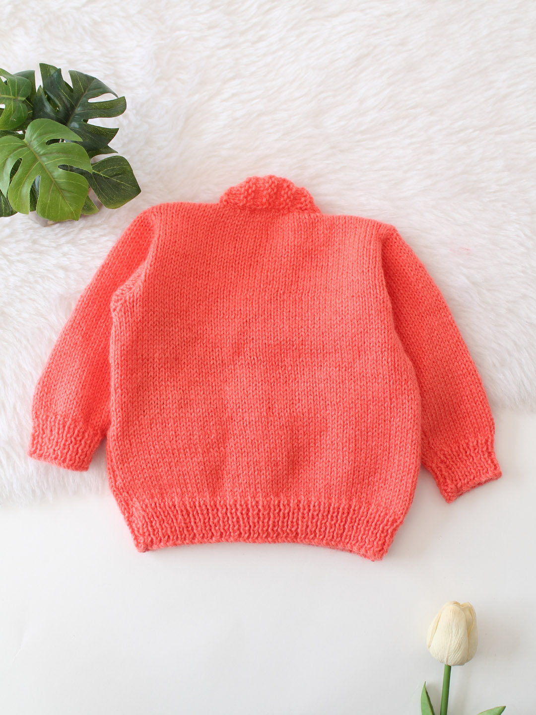 Floral Embroidered Pocket Detailed Sweater