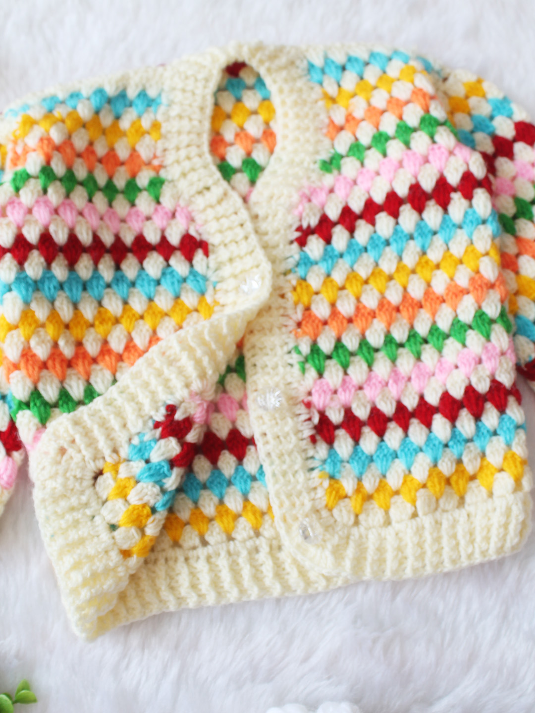 Crochet Toddler Sweater - Multicolor