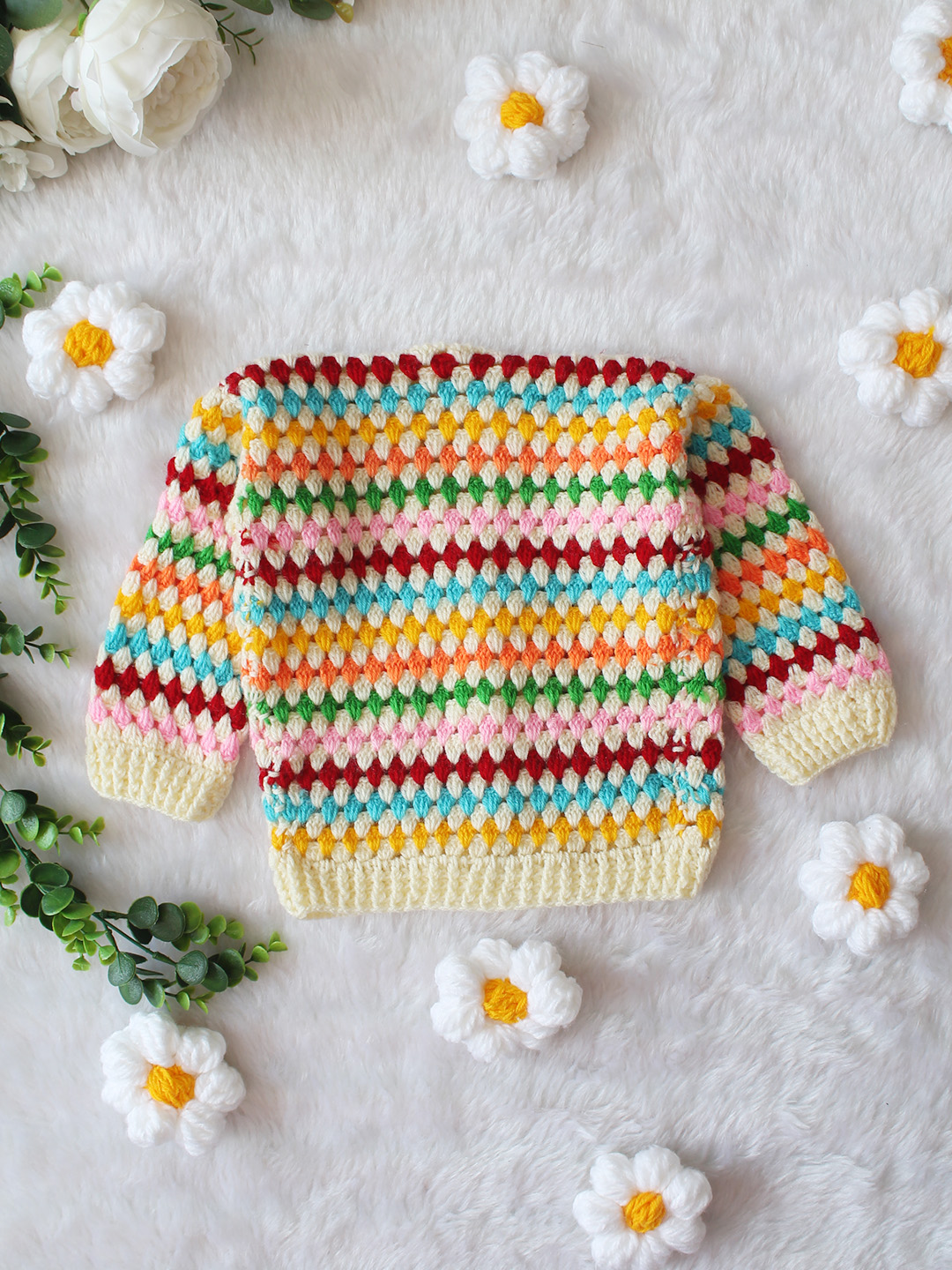Crochet Toddler Sweater - Multicolor