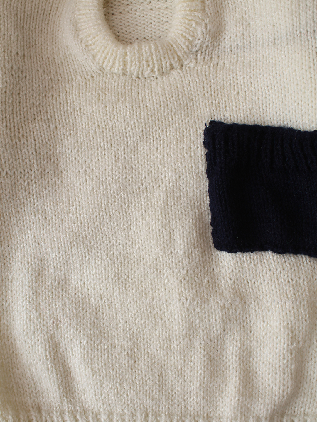 Woonie HandKnitted Full Sleeves Pocket Detailed Sweater with Cap and Socks - White
