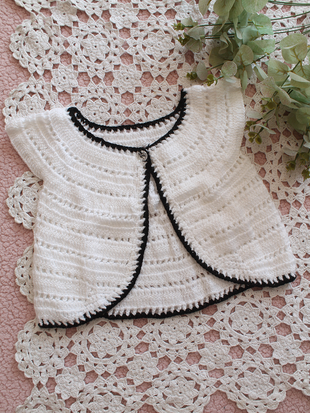Handmade Baby Wool Sweaterr - White