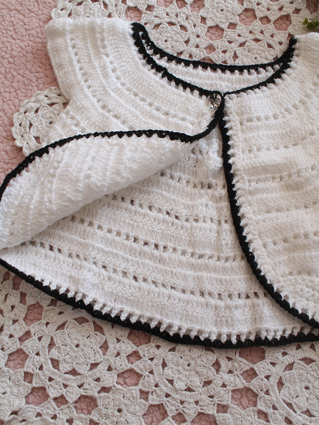 Handmade Baby Wool Sweaterr - White