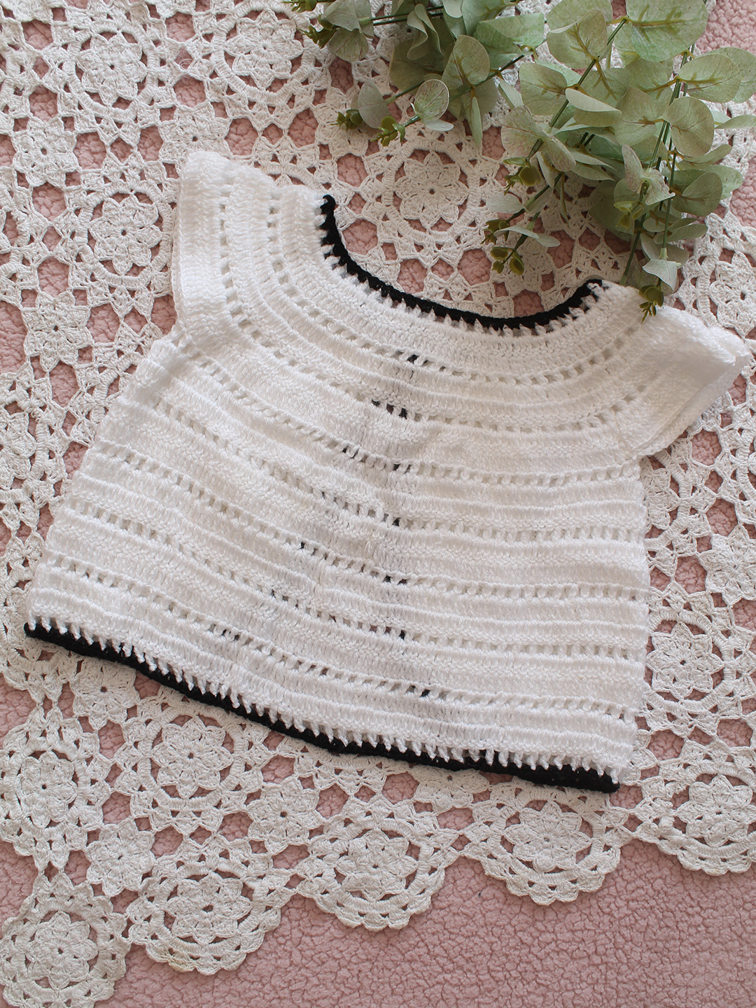 Handmade Baby Wool Sweaterr - White