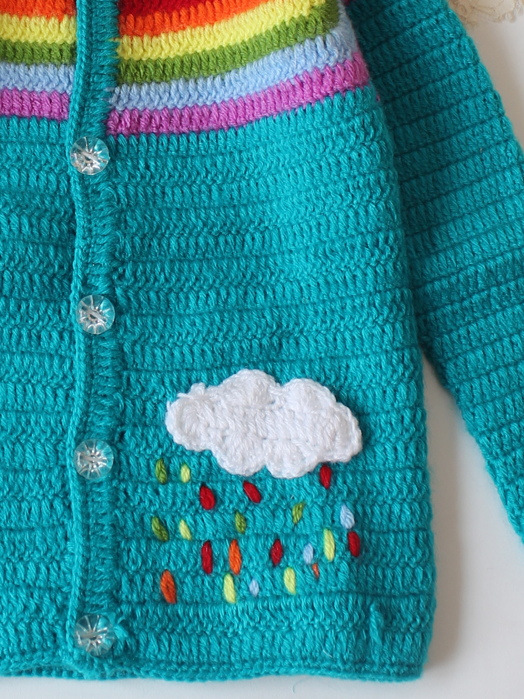 Soft Wool Baby Sweater - Blue