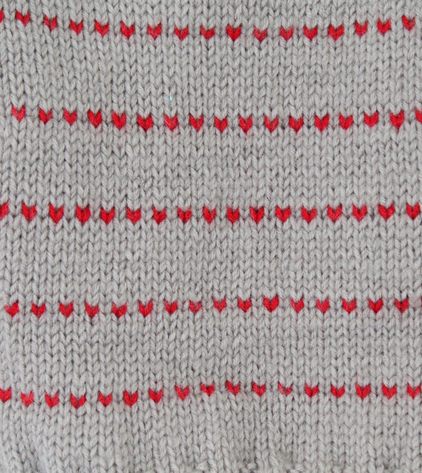 Woonie Full Sleeves Striped Handmade Sweater - Grey