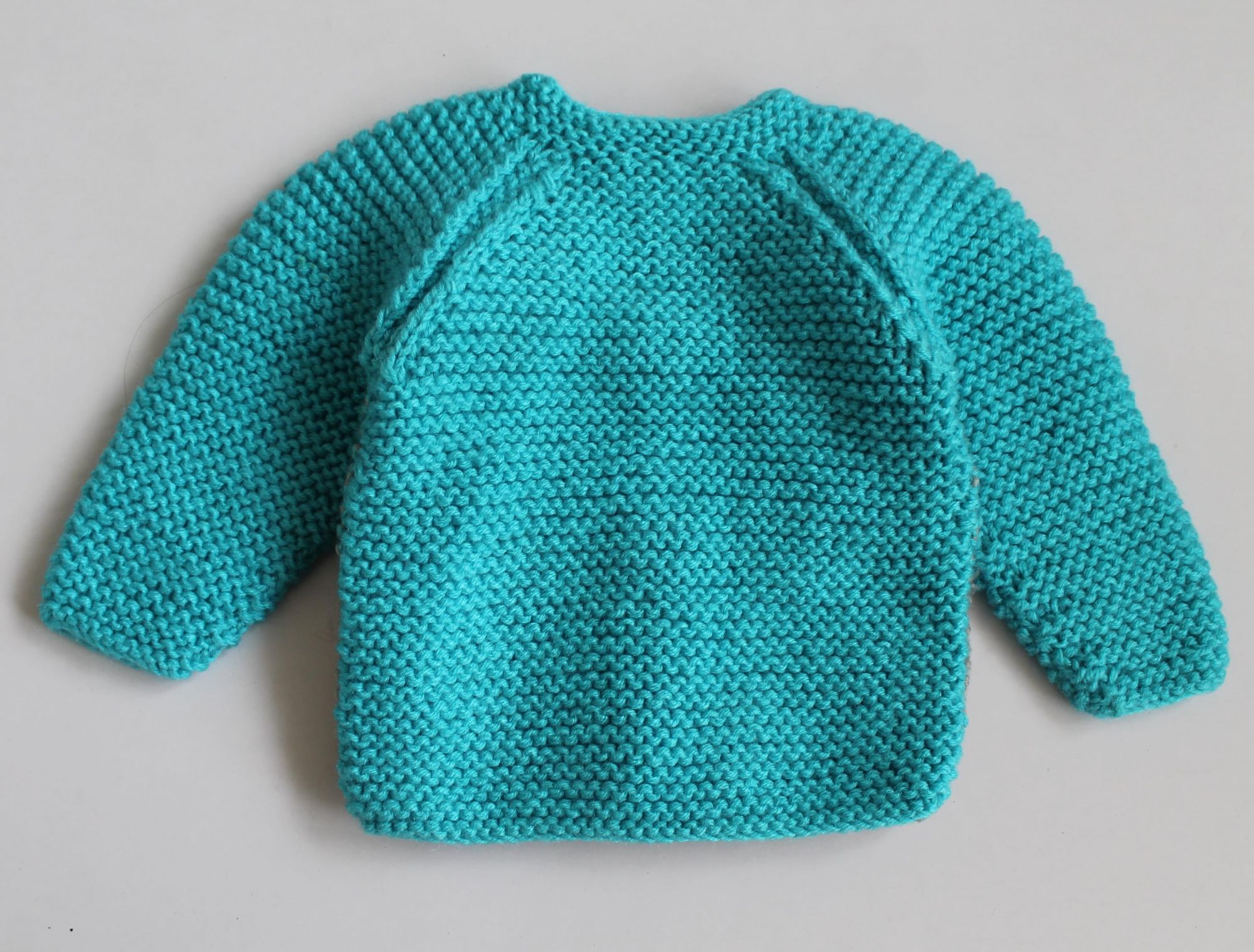 Woonie Full Sleeves Bow Design Handmade Sweater - Blue
